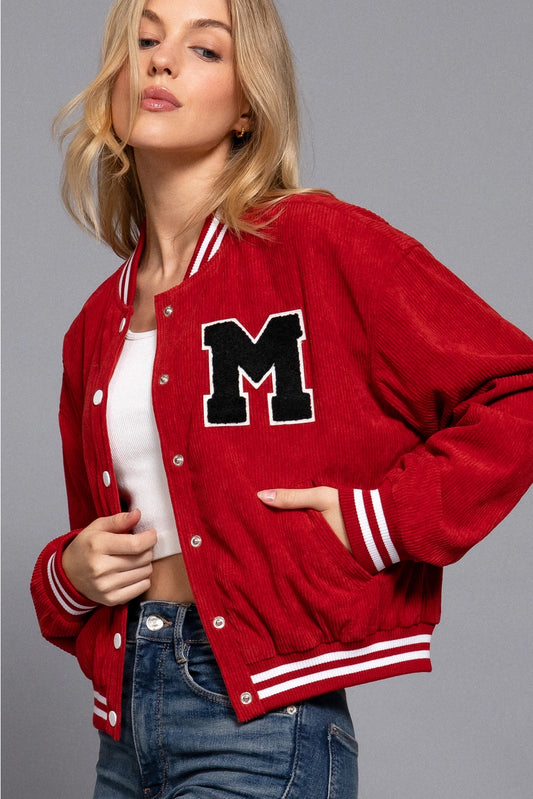 Missy Corduroy Varsity Jacket